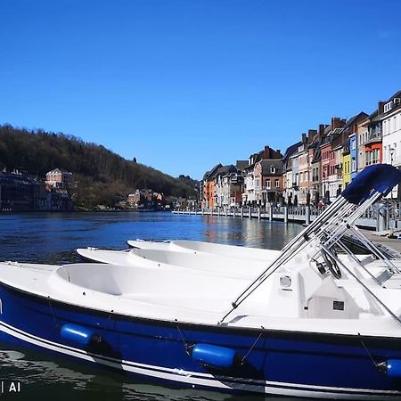 Vue Sur Meuse Avec Jacuzzi Et Sauna Exterieur. Yvoir Kültér fotó