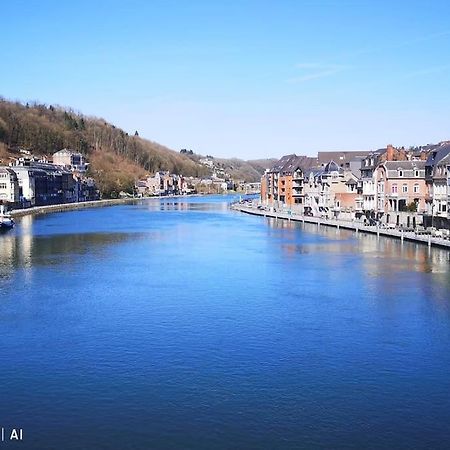 Vue Sur Meuse Avec Jacuzzi Et Sauna Exterieur. Yvoir Kültér fotó