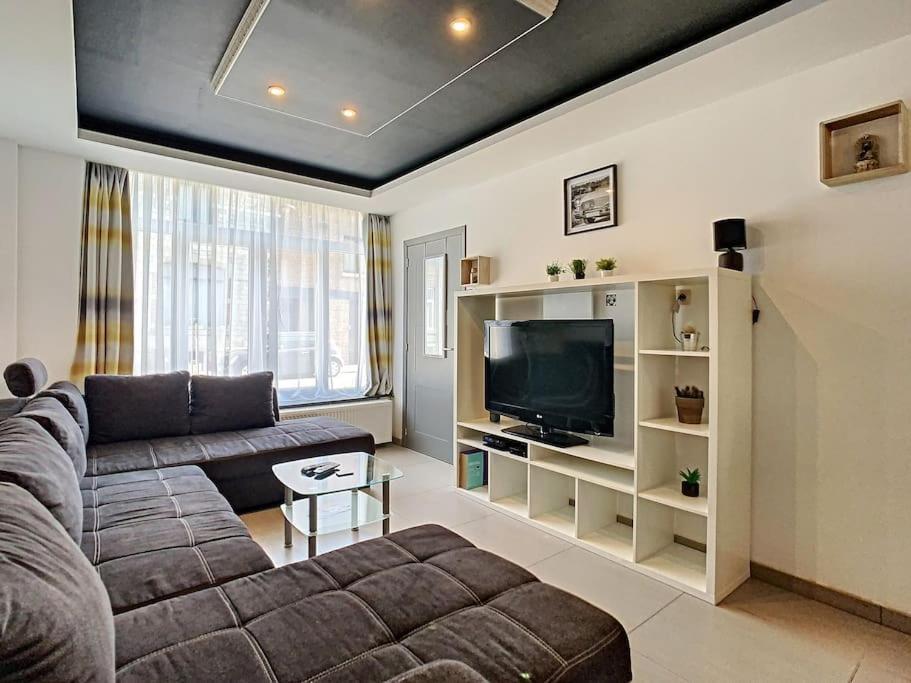 Vue Sur Meuse Avec Jacuzzi Et Sauna Exterieur. Yvoir Kültér fotó